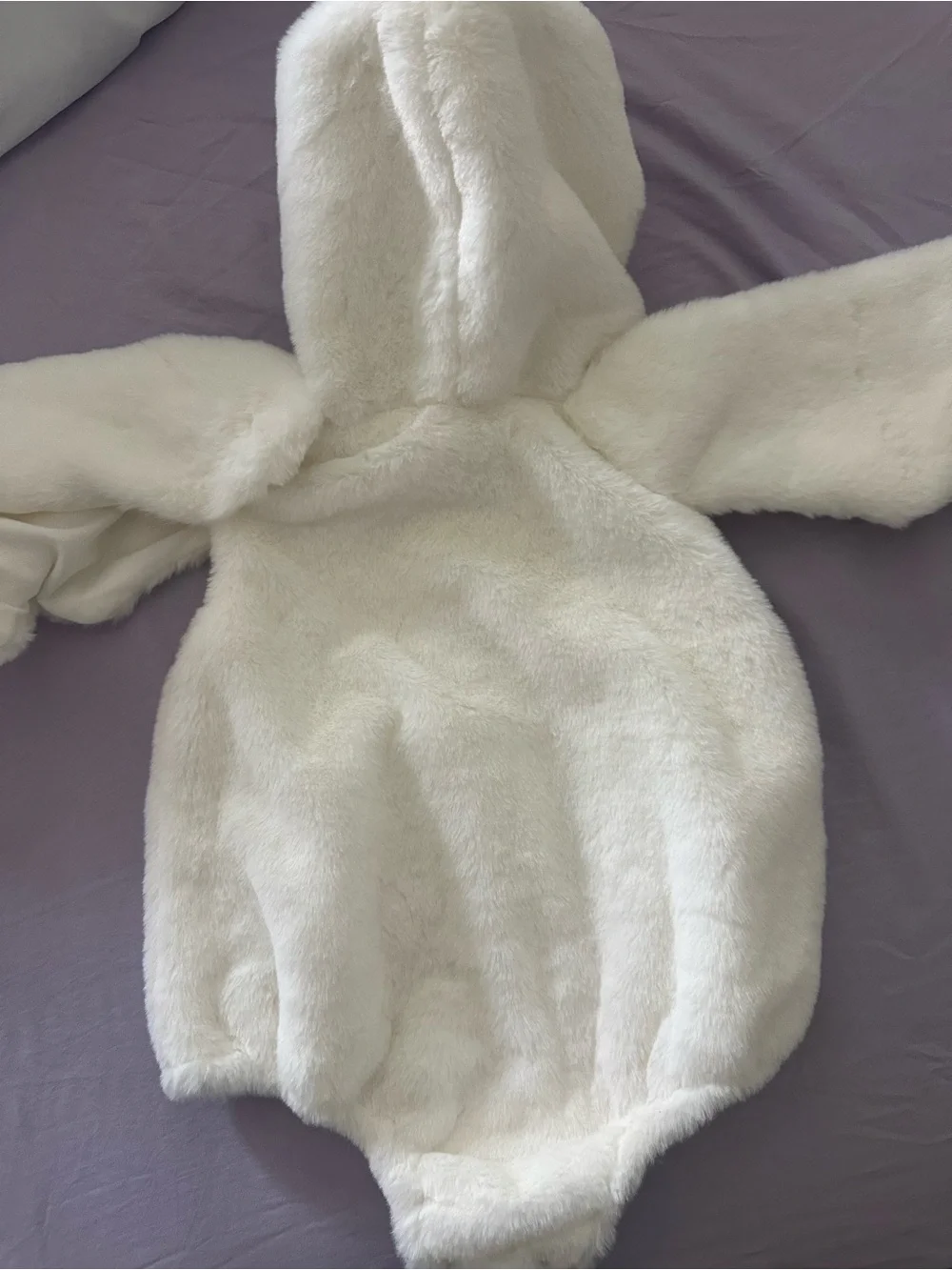 White Fuzzy Chicken Hooded Kids Pajamas/ costume LIKE NEW size 2T